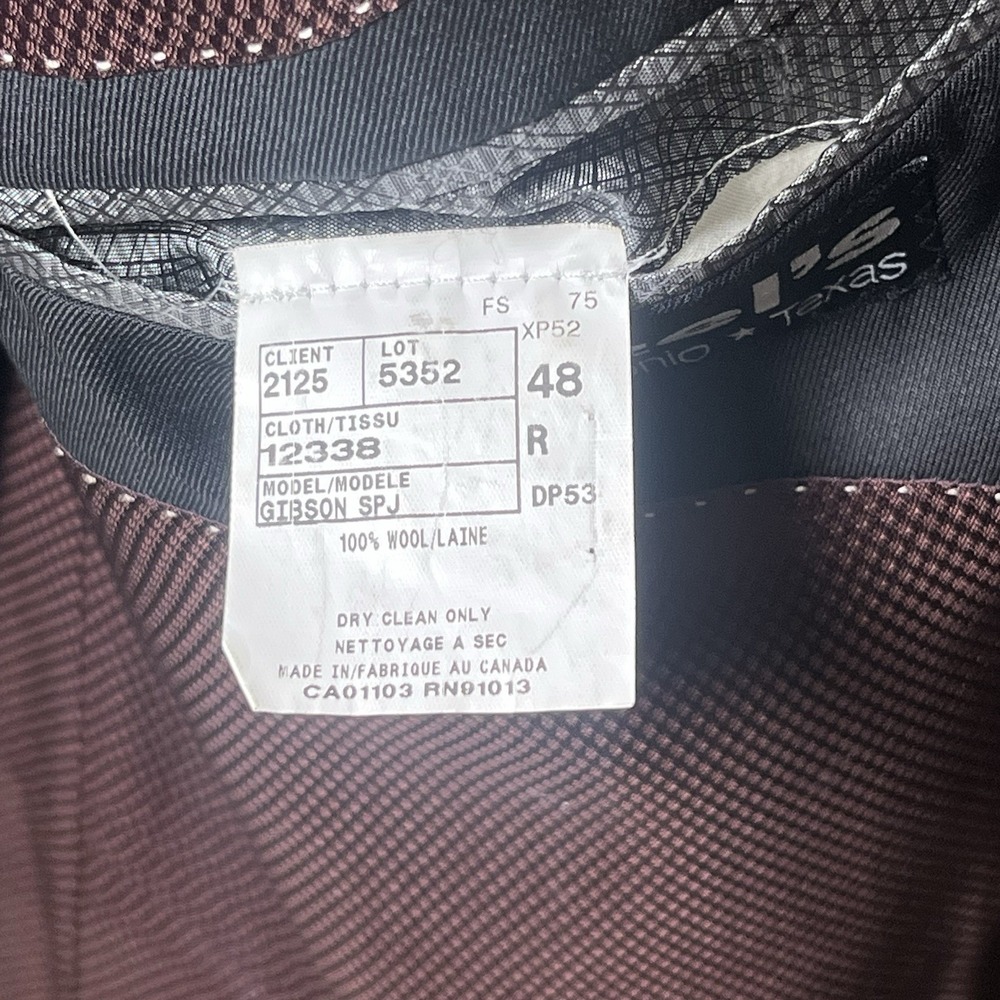Jack Victor Sport Coat Men 48R Blazer Super 110s Wool Gibson SPJ Black Jacket - Picture 7 of 13